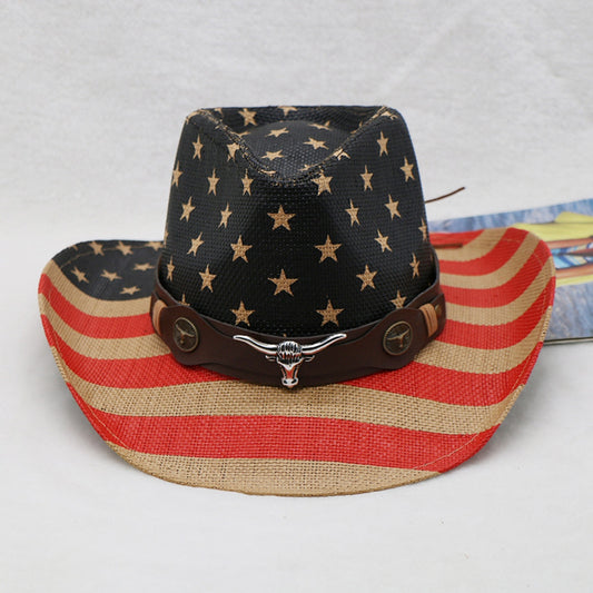 US Flag Print Paper Cloth Hat