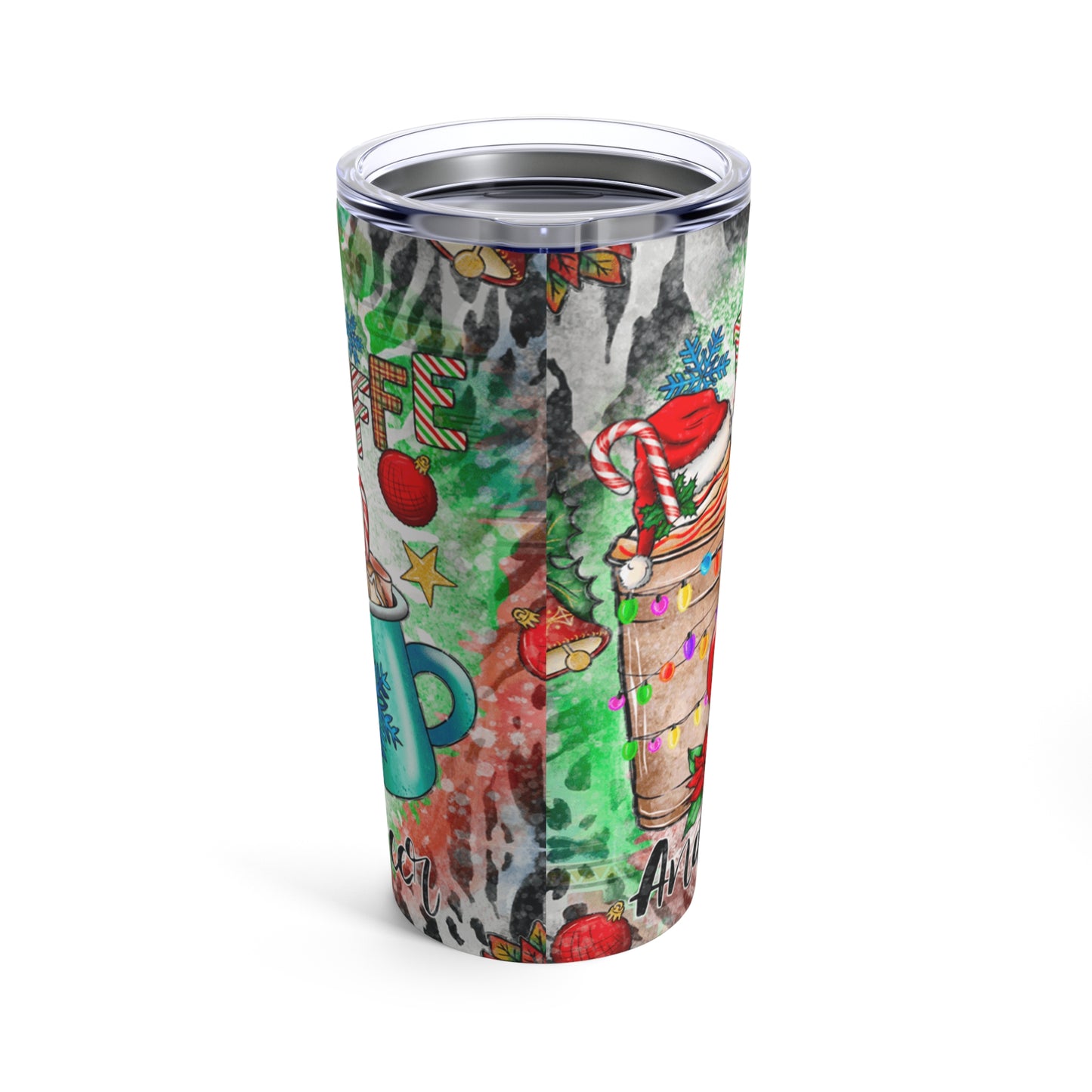 I Run on Coffee and Christmas Cheer Tumbler 20oz