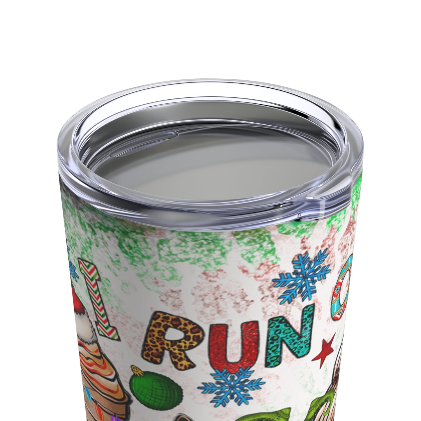 I Run on Coffee and Christmas Cheer Tumbler 20oz