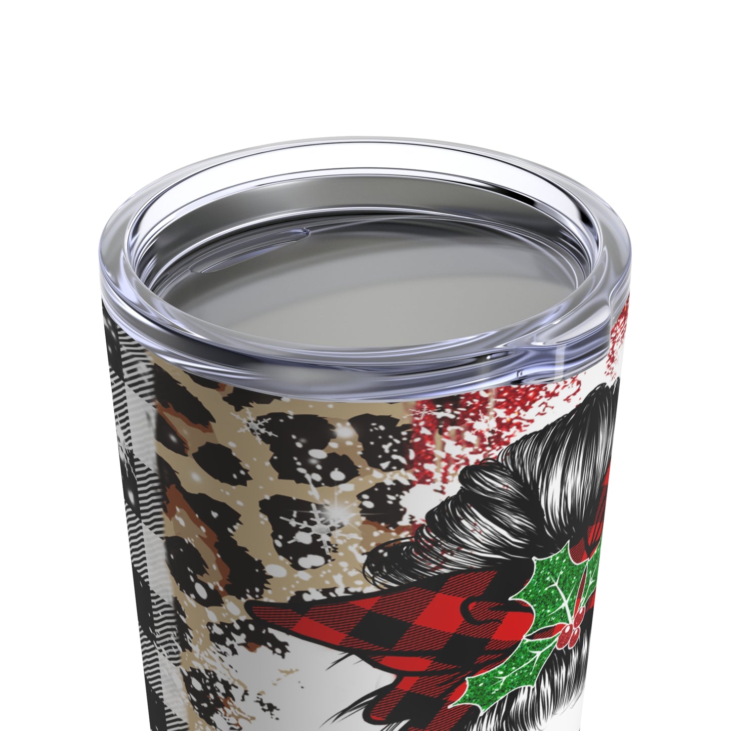 Messy Bun Merry Christmas Tumbler 20oz