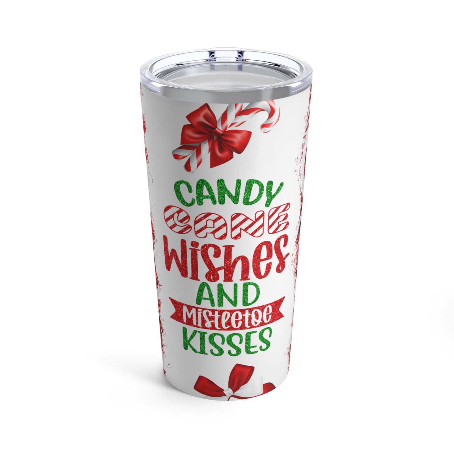 Candy Cane Wishes Tumbler 20oz