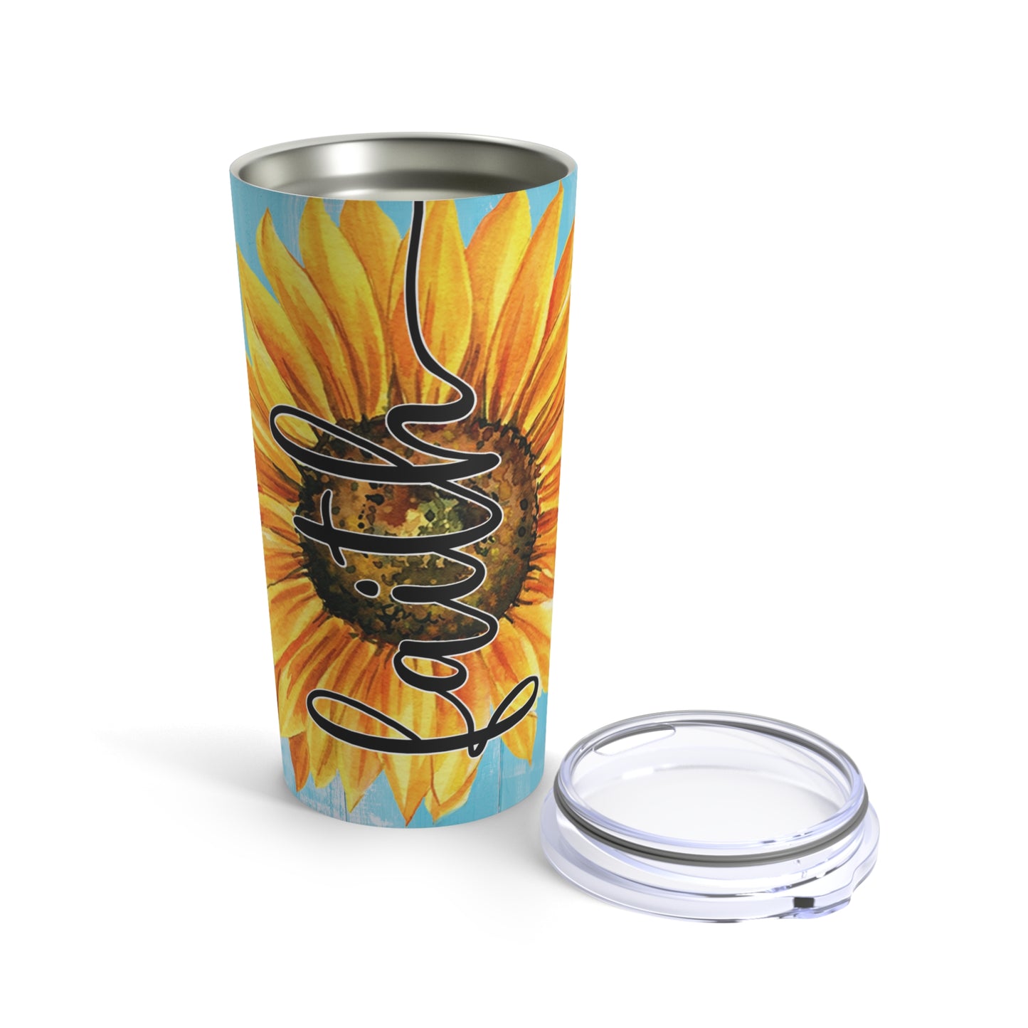 Faith Sunflower Tumbler 20oz