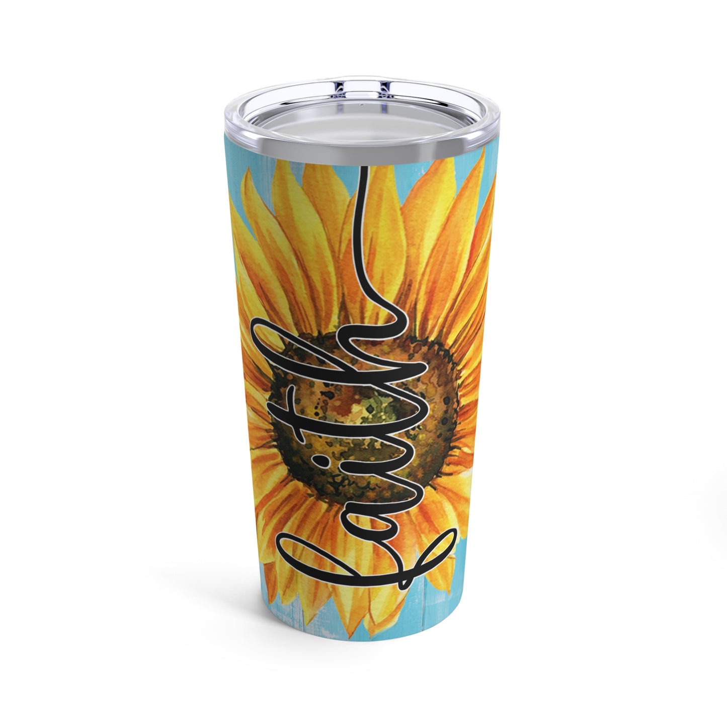 Faith Sunflower Tumbler 20oz