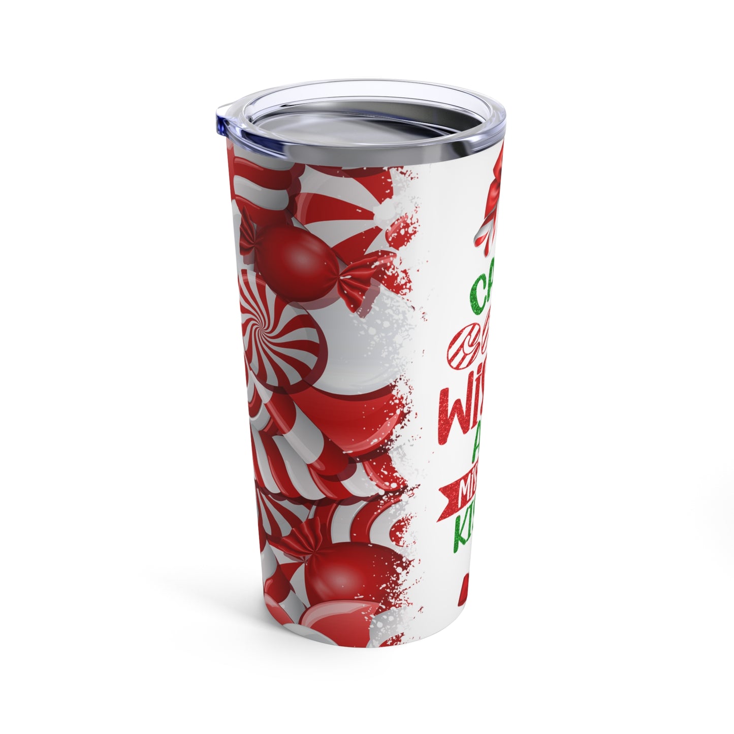 Candy Cane Wishes Tumbler 20oz