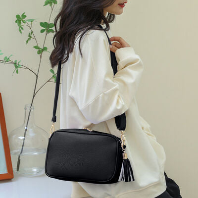 Tassel PU Leather Crossbody Bag