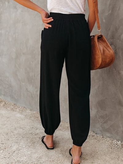 High Waist Cropped Pants