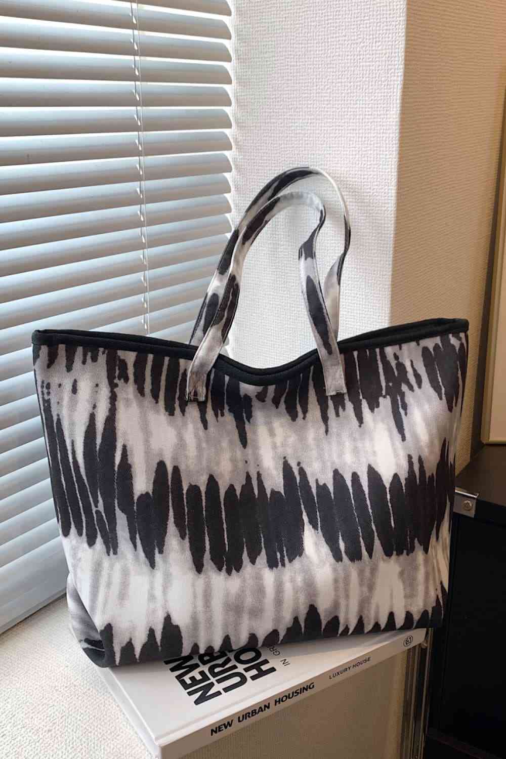 Printed PU Leather Tote Bag