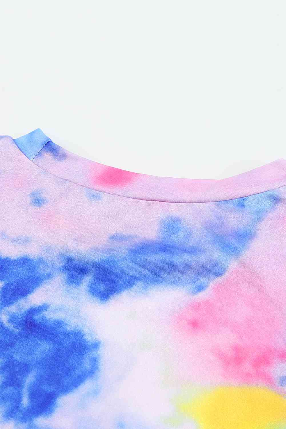 Girls Tie-Dye Twist Front Long Sleeve Top