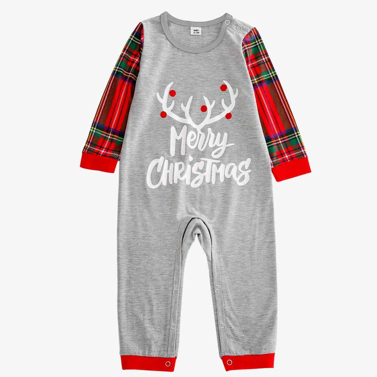 Baby MERRY CHRISTMAS Graphic Round Neck Jumpsuit