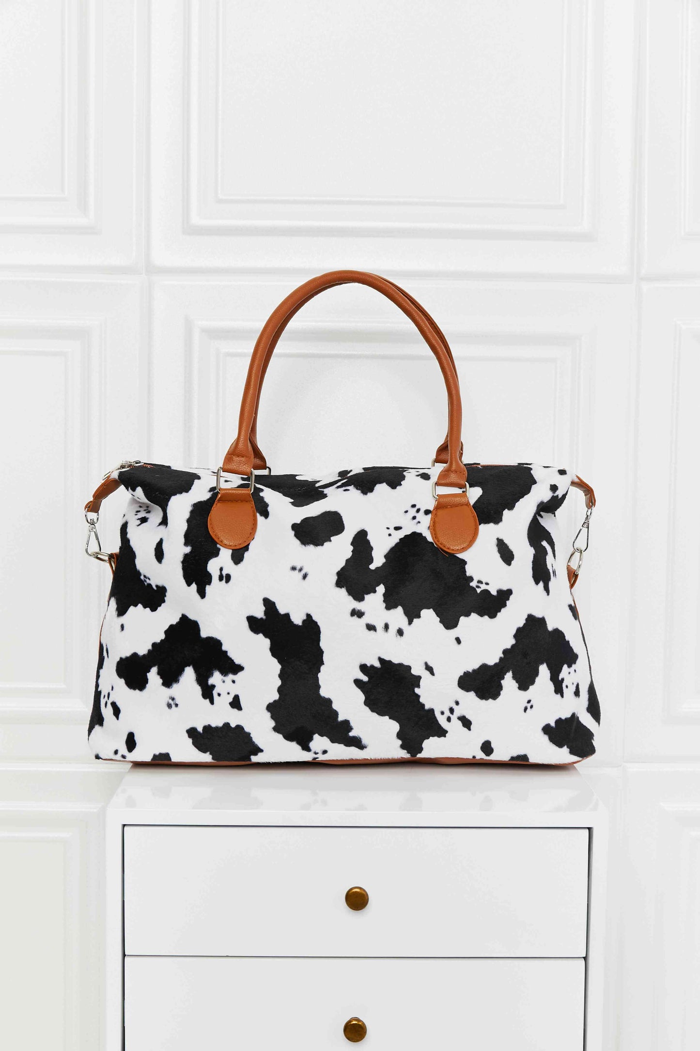 Animal Print Brushed Weekender Bag