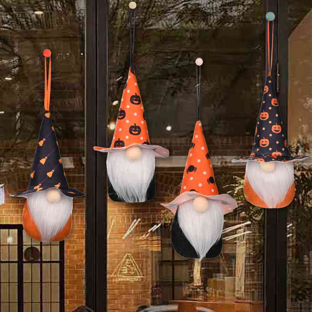 Assorted 2-Piece Halloween Element Gnome Hanging Widgets