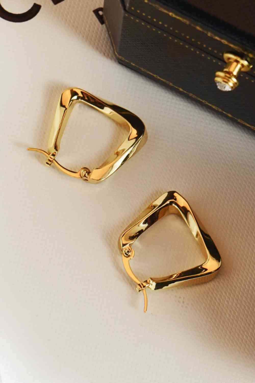 18K Gold Plated Irregular Geometric Earrings