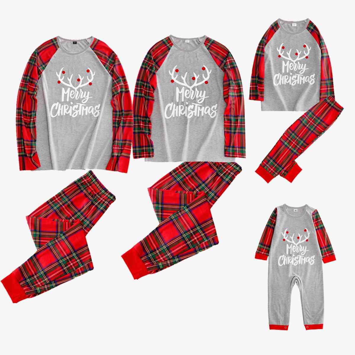 Baby MERRY CHRISTMAS Graphic Round Neck Jumpsuit