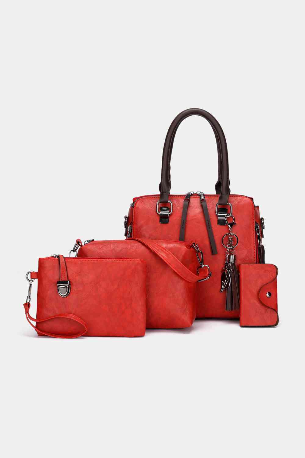 4-Piece PU Leather Bag Set