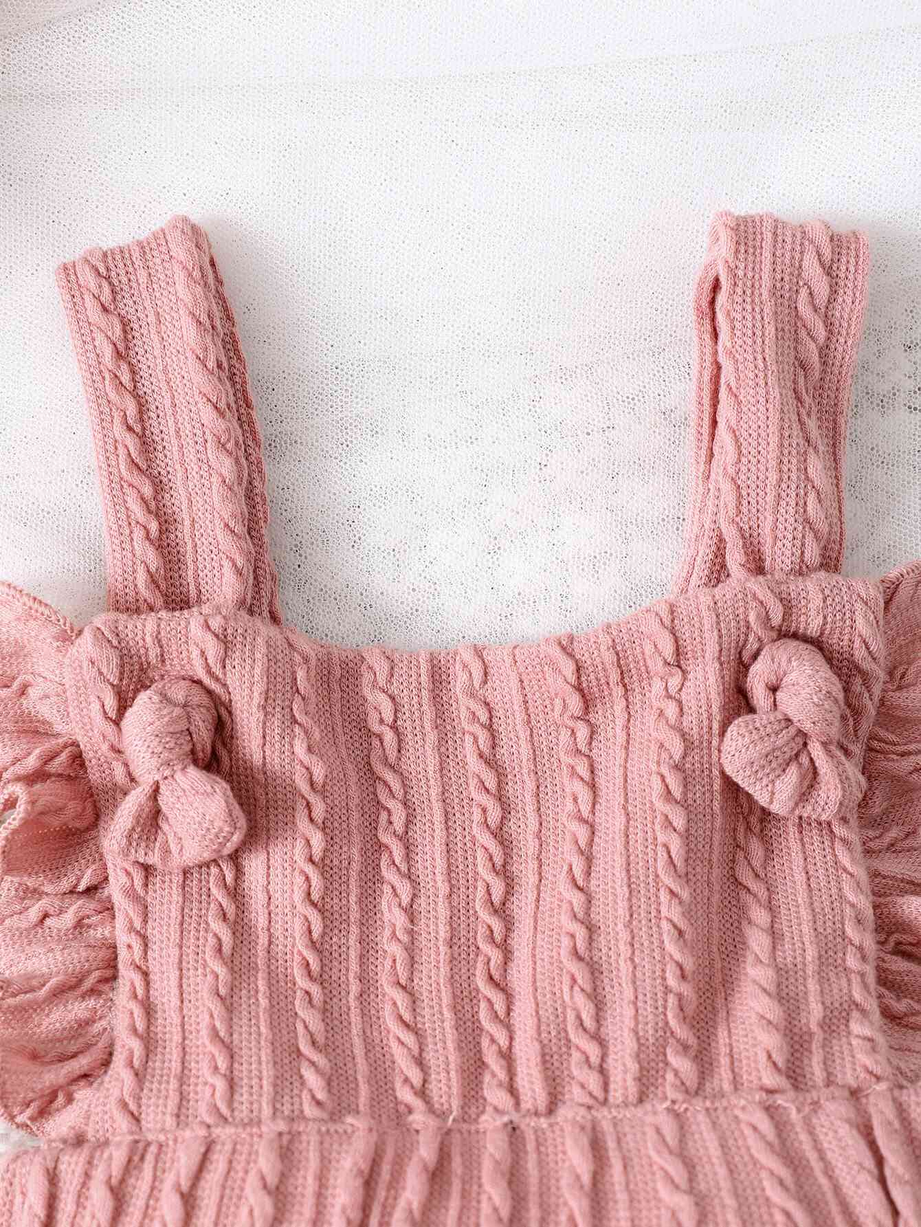 Baby Girl Textured Ruffled Bodysuit