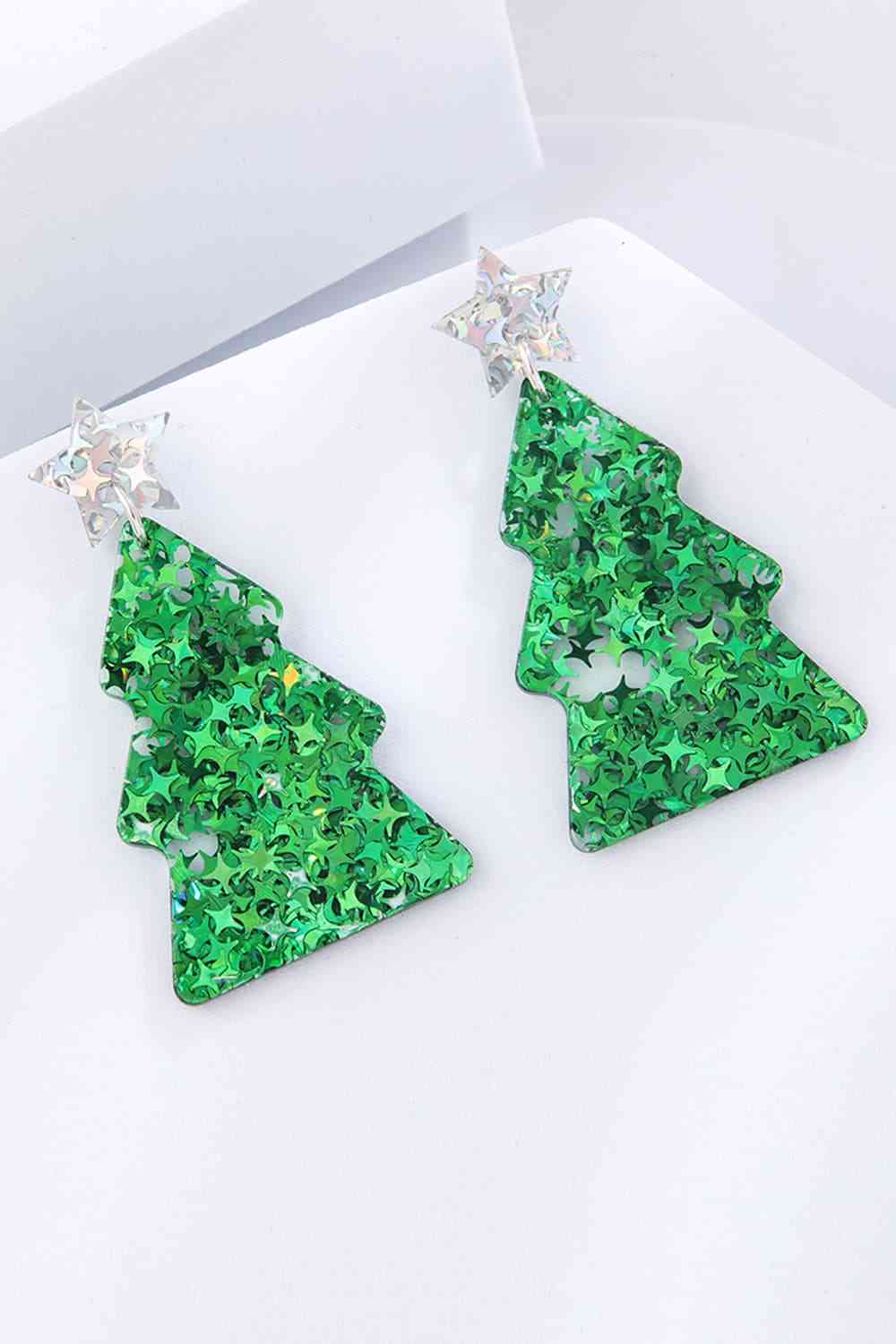 Christmas Tree Acrylic Earrings