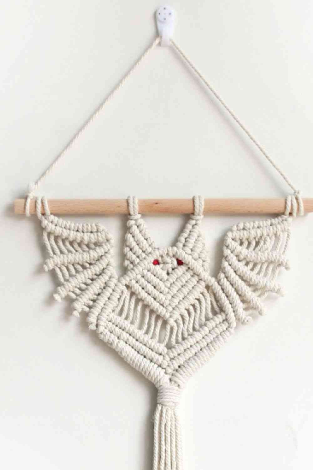 19.7" Bat Macrame Wall Plant Hanger